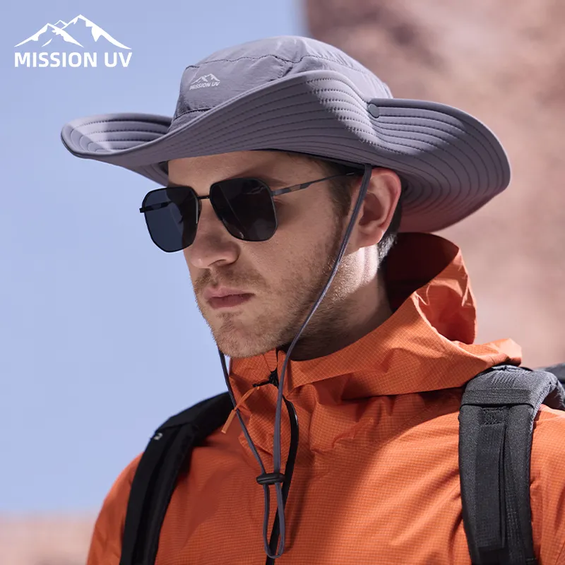 MISSION UV Polyamide Sun Protection Hats Men's-9