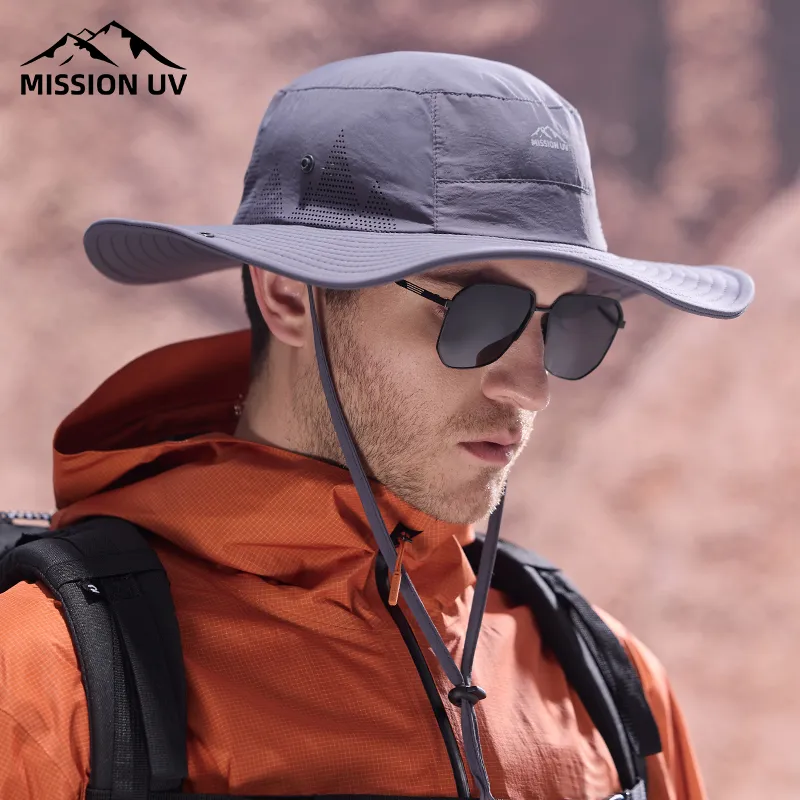 MISSION UV Polyamide Sun Protection Hats Men's-7
