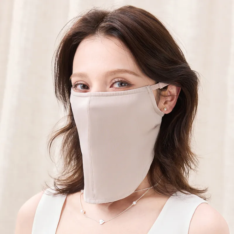 JIUMU Mulberry Silk Sun Protection Masks Women's-3