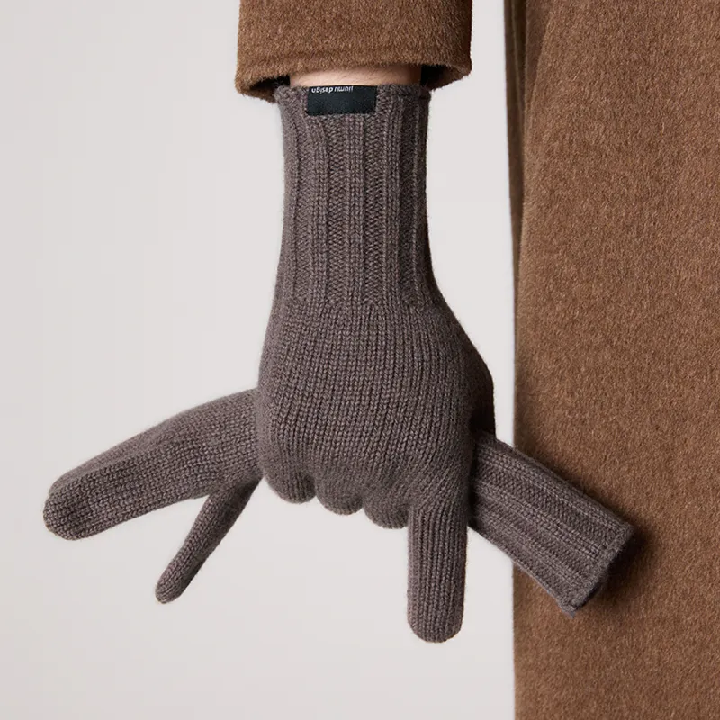 JIUMU Sheep Wool Knit Gloves Men's-4