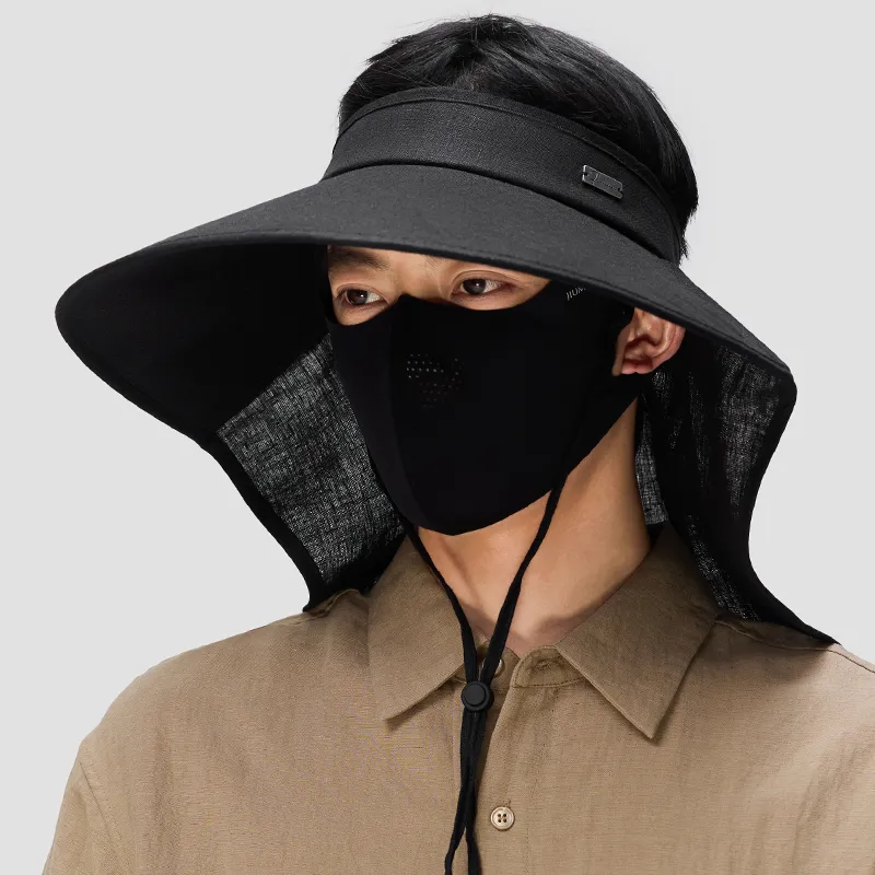 JIUMU Linen Sun Protection Hats Men's-1
