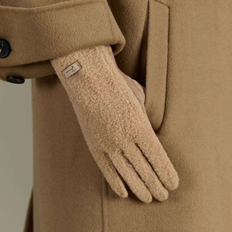 JIUMU Plush Warm Gloves Women's-3