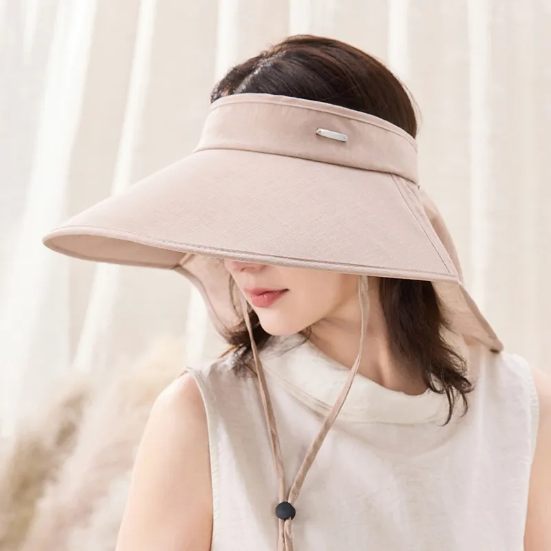 JIUMU Linen Sun Protection Hats Women's-6