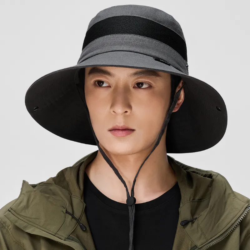 JIUMU Linen Sun Protection Hats Men's-2