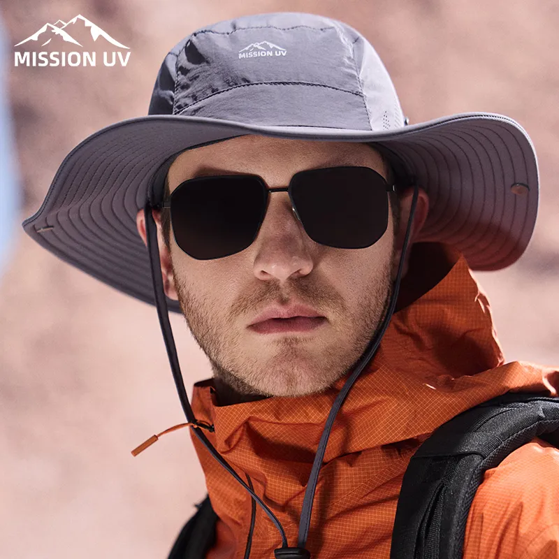 MISSION UV Polyamide Sun Protection Hats Men's-10