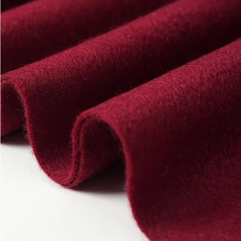 JIUMU 100% Cashmere Knit Scarves Women's China Red/Burgundy-3