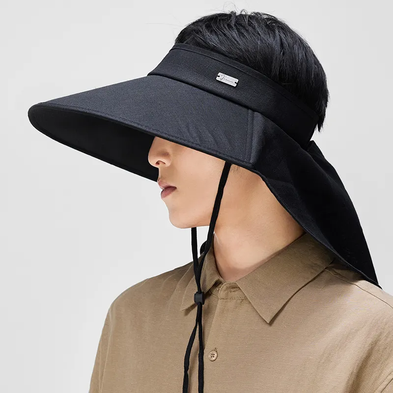 JIUMU Linen Sun Protection Hats Men's-2
