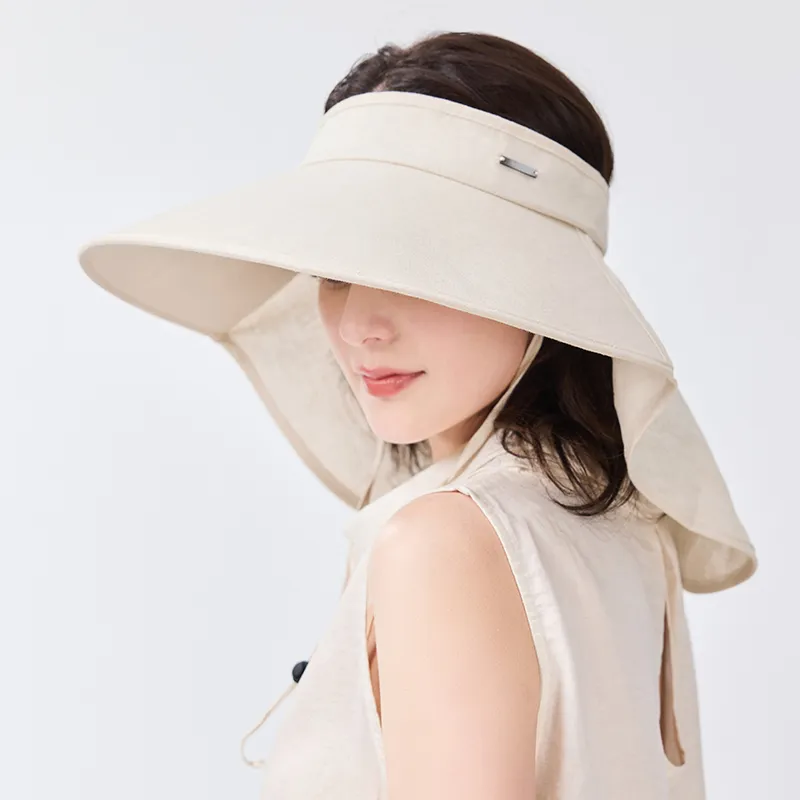 JIUMU Linen Sun Protection Hats Women's-1