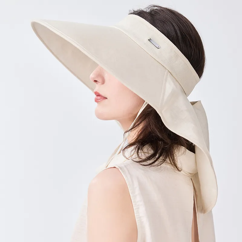 JIUMU Linen Sun Protection Hats Women's-3