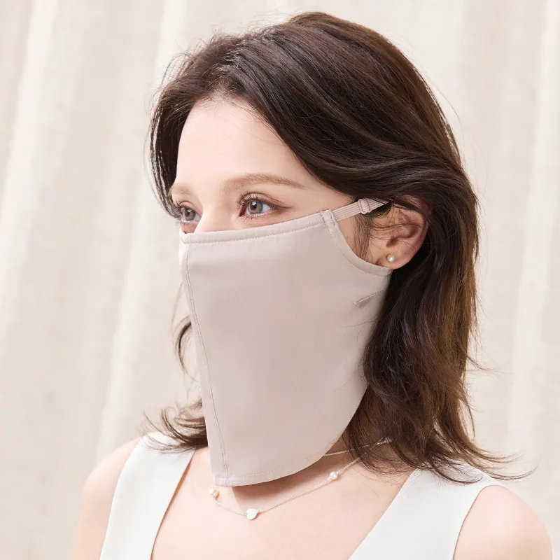 JIUMU Mulberry Silk Sun Protection Masks Women's-2