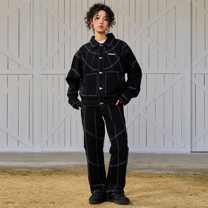 AFGK Denim Jackets Unisex Black-3
