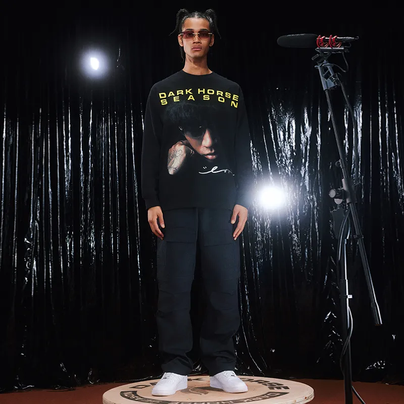 AFGK FW23 Long Sleeved T Shirt Unisex Black-5