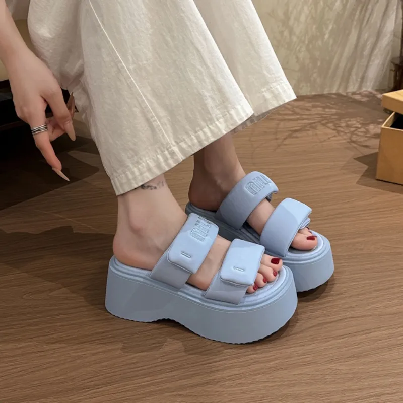 Be Good Rubber Sole Stitching Slip Resistant Abrasion Resistant Cushioning Slide Slippers Women's-15