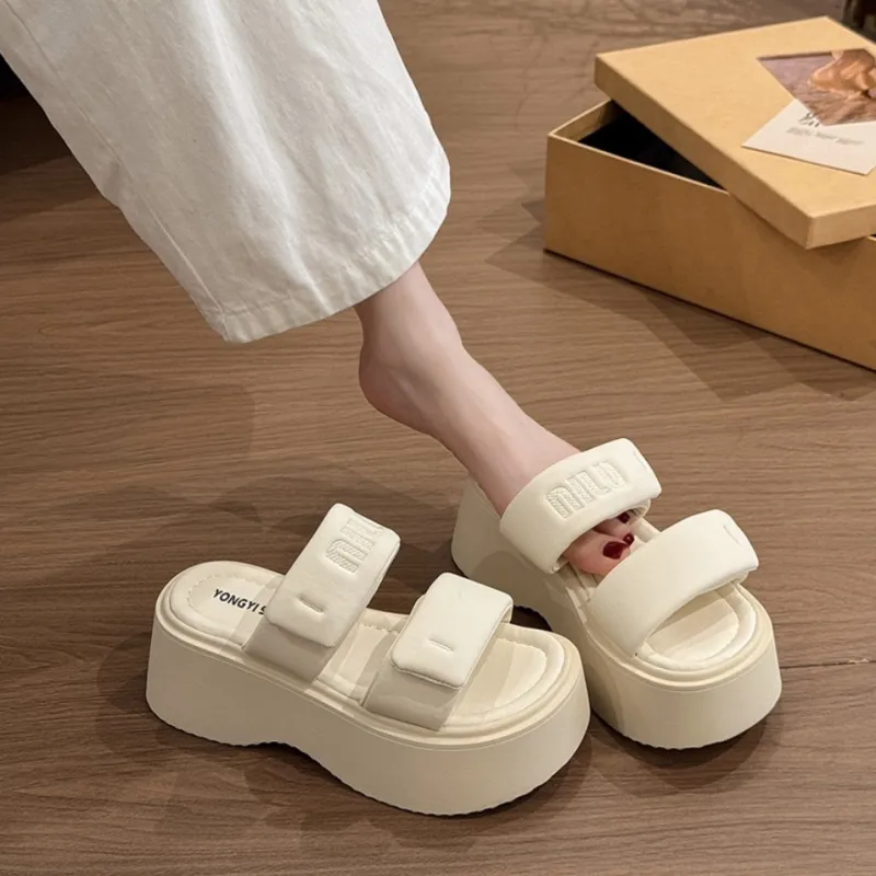 Be Good Rubber Sole Stitching Slip Resistant Abrasion Resistant Cushioning Slide Slippers Women's-17