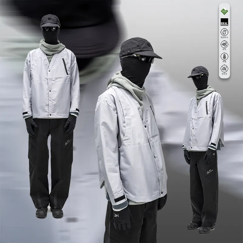 Whyworks Jackets Unisex Light Gray-3