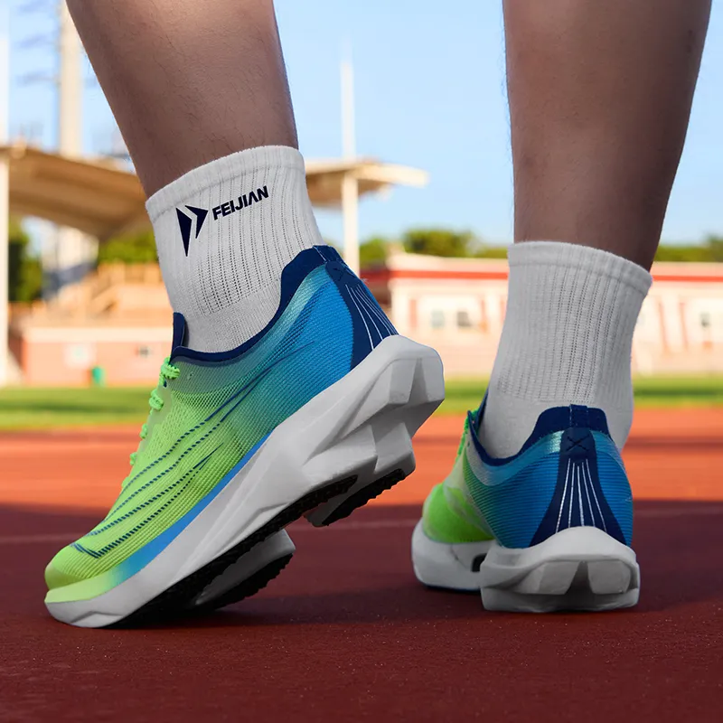 FEIJIAN Casual Running Shoes Unisex Neon Green Blue-6