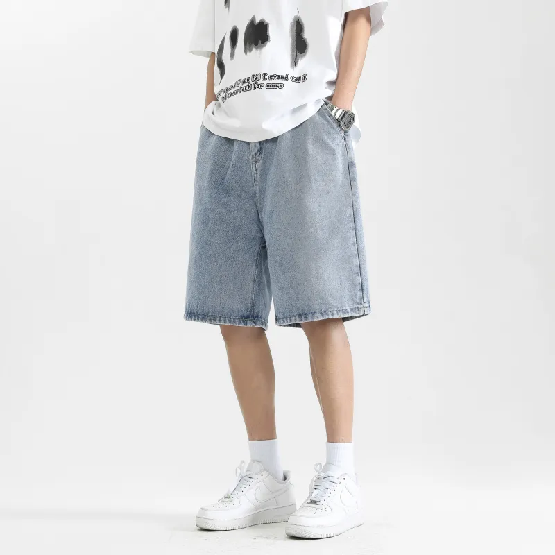 Trendy Denim Shorts American Vintage Luxury Streetwear Minimalist Style Unisex-12
