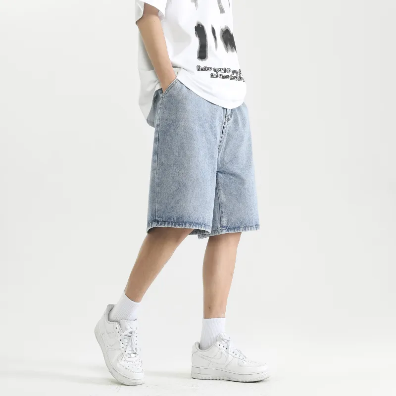 Trendy Denim Shorts American Vintage Luxury Streetwear Minimalist Style Unisex-14