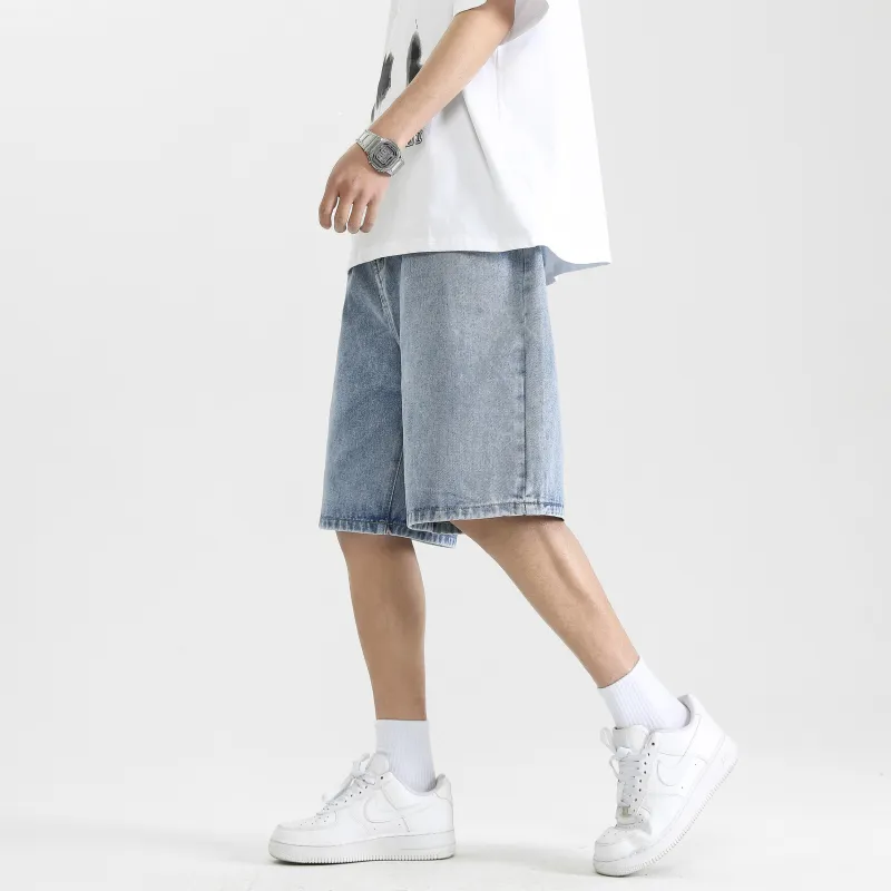 Trendy Denim Shorts American Vintage Luxury Streetwear Minimalist Style Unisex-13