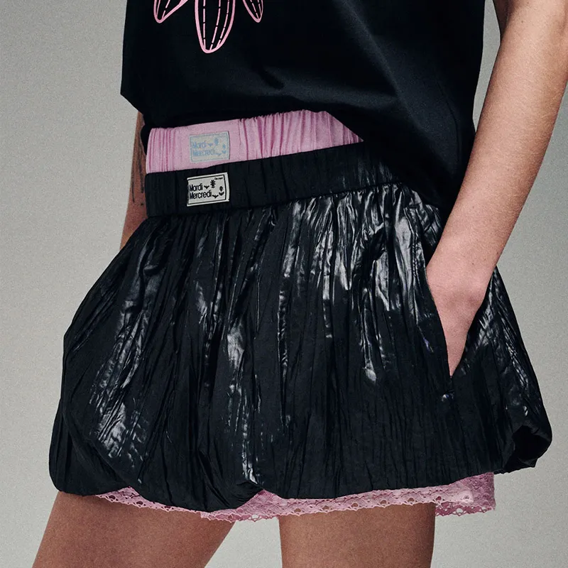 MARDI MERCREDI SS24 Casual Short Skirts Women's Diamond Black-2