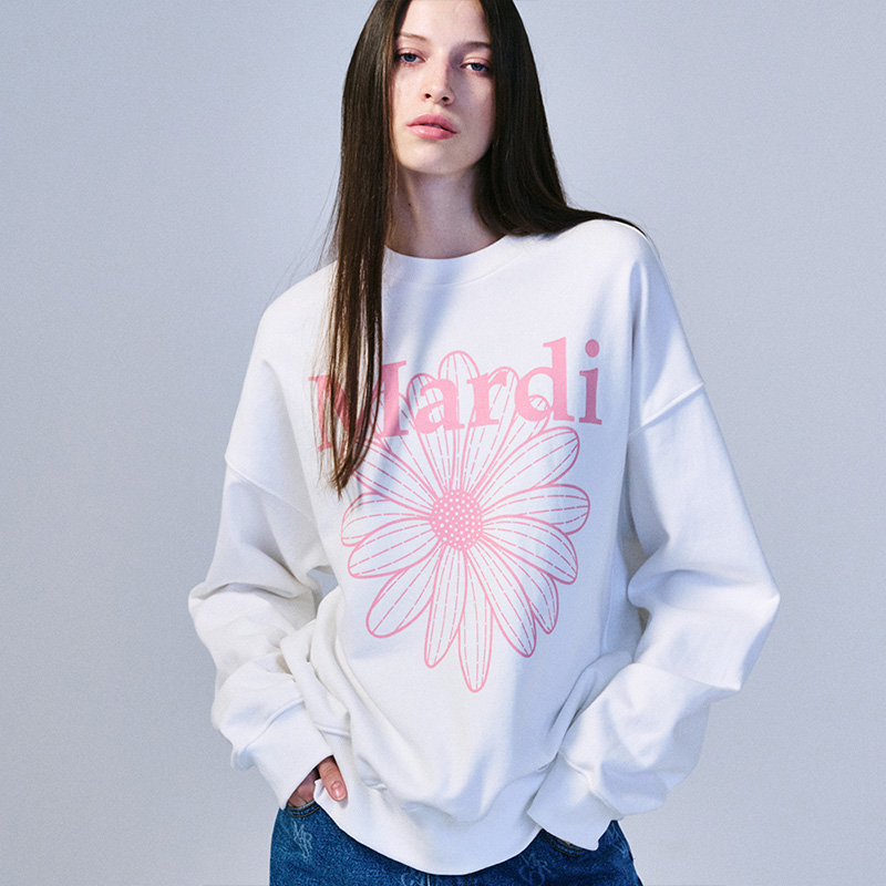 [Mardi Mercredi] マルディ SWEATSHIRT THE FLOWER MARDI MARDI MERCREDI Flower Sweatshirt - POIZON