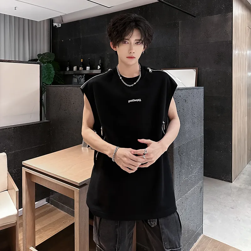 TESTUNG Fashion Versatile Sleeveless Sports Shirt Unisex-7