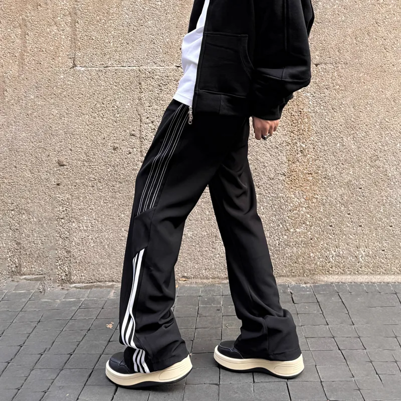 PAINT STAIN Casual Pants Unisex Classic Black-8