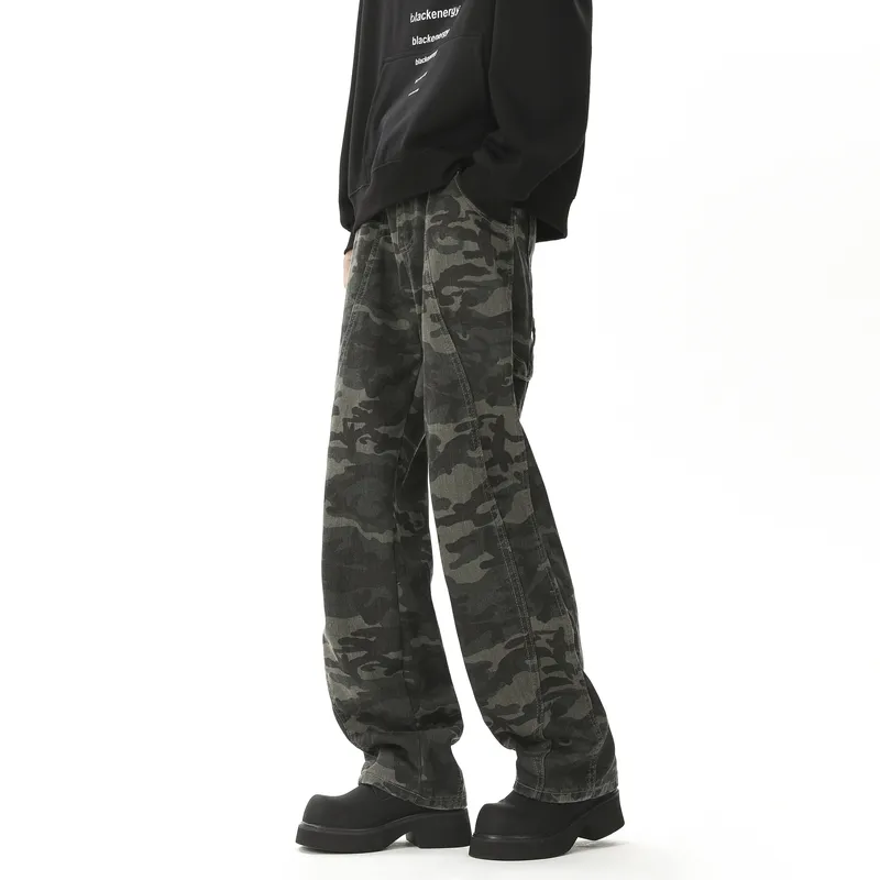 KOKO BASE Jeans Unisex Camouflage Army Green-3