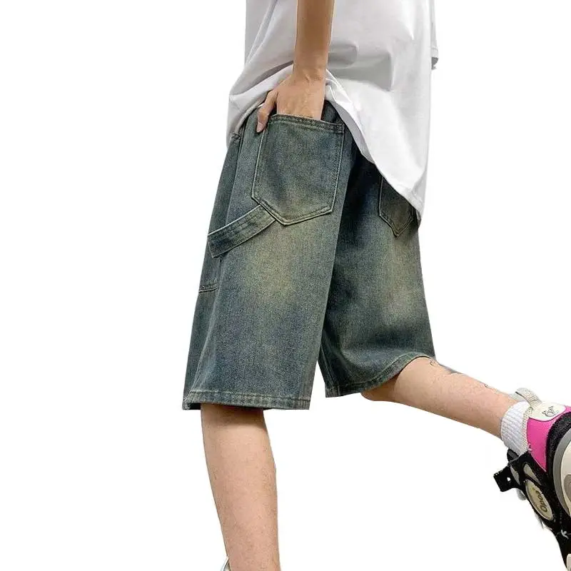 KOKO BASE Denim Shorts Unisex Blue-1