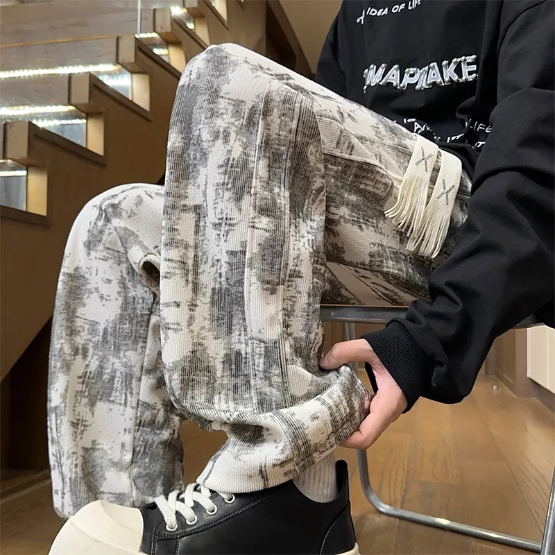 KOKO BASE Casual Pants Unisex Heather White-3