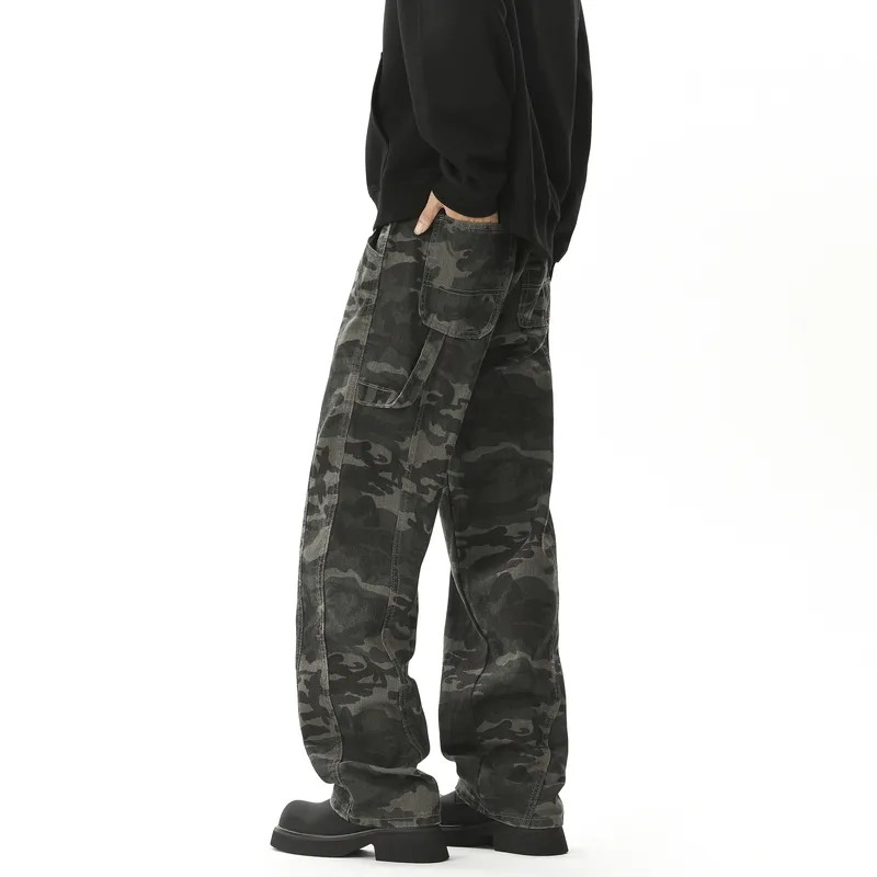 KOKO BASE Jeans Unisex Camouflage Army Green-6