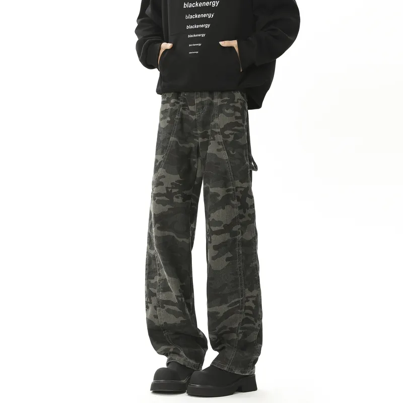 KOKO BASE Jeans Unisex Camouflage Army Green-7