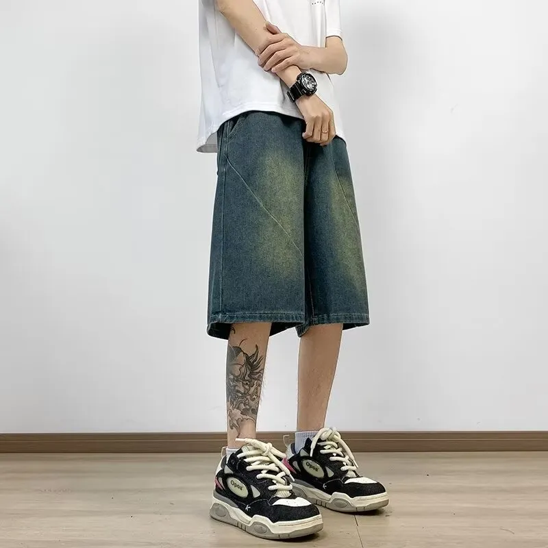 KOKO BASE Denim Shorts Unisex Blue-4