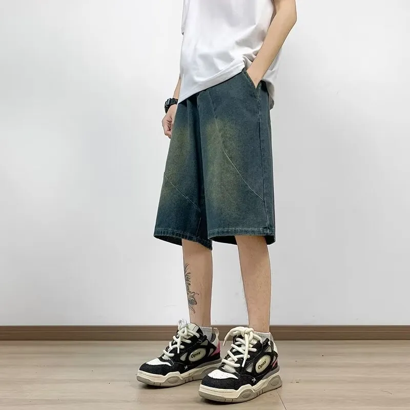 KOKO BASE Denim Shorts Unisex Blue-2