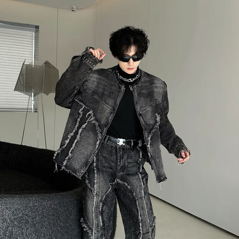 KOKO BASE Denim Jacket Unisex Black Gray-4