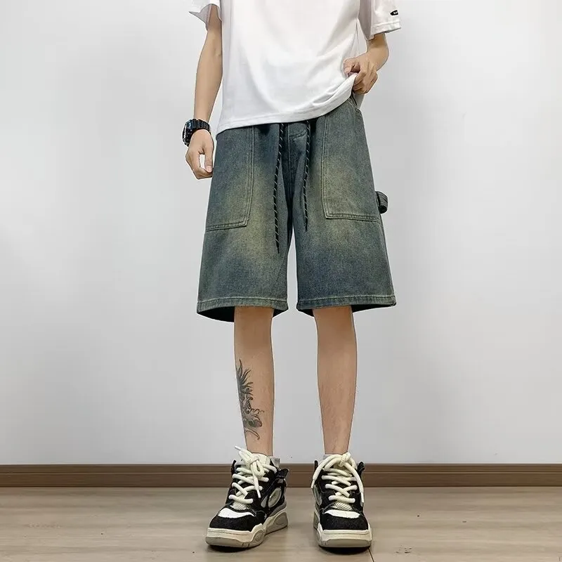 KOKO BASE Denim Shorts Unisex Blue-2