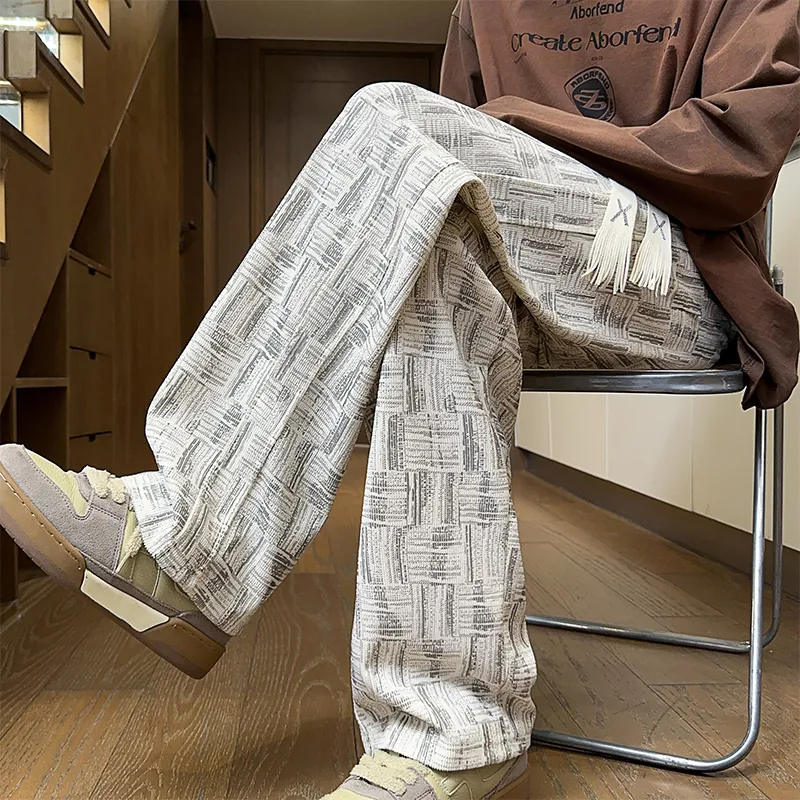 KOKO BASE Casual Pants Unisex Heather White-4