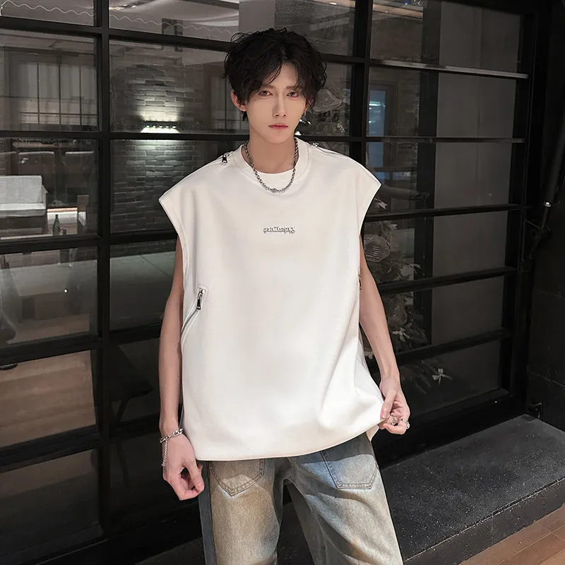 TESTUNG Fashion Versatile Sleeveless Sports Shirt Unisex-20