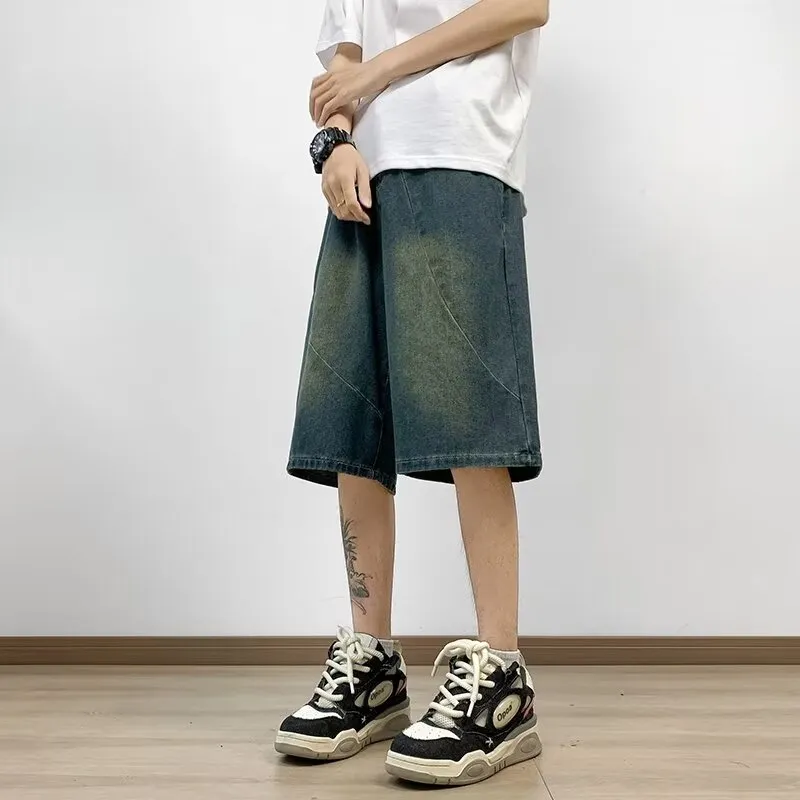 KOKO BASE Denim Shorts Unisex Blue-3