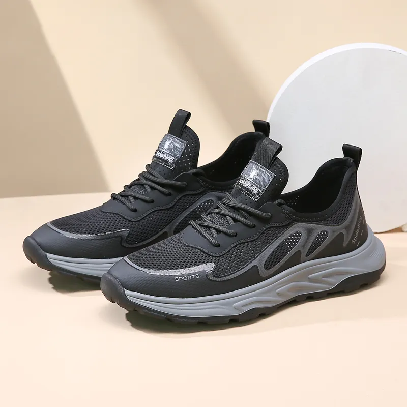 Spider King Low Top Casual Shoes Men's Black-4