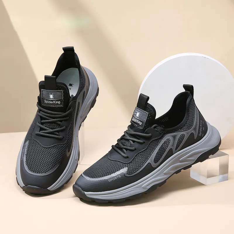 Spider King Low Top Casual Shoes Men's Black-5