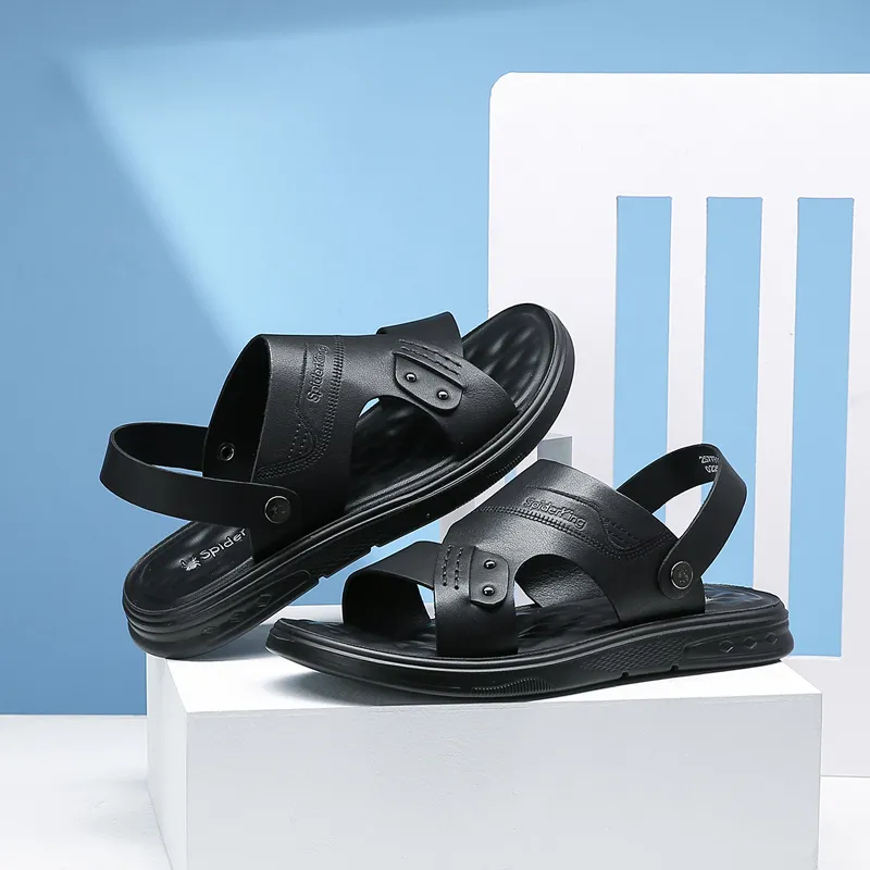 Spider King Beach Sandals Men's Black-1