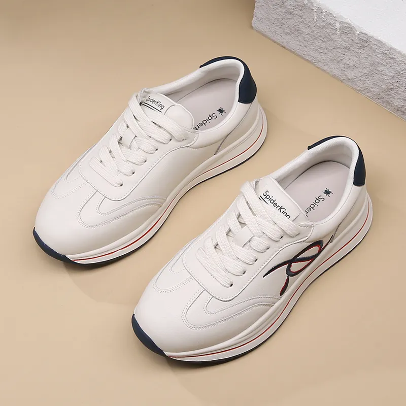 Spider King Wear Resistant Low Top Casual Shoes Women's White Blue-3