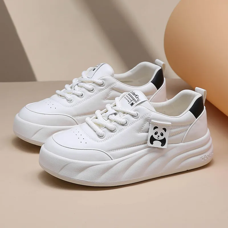 Spider King Casual Shoes Women's Beige Black-2