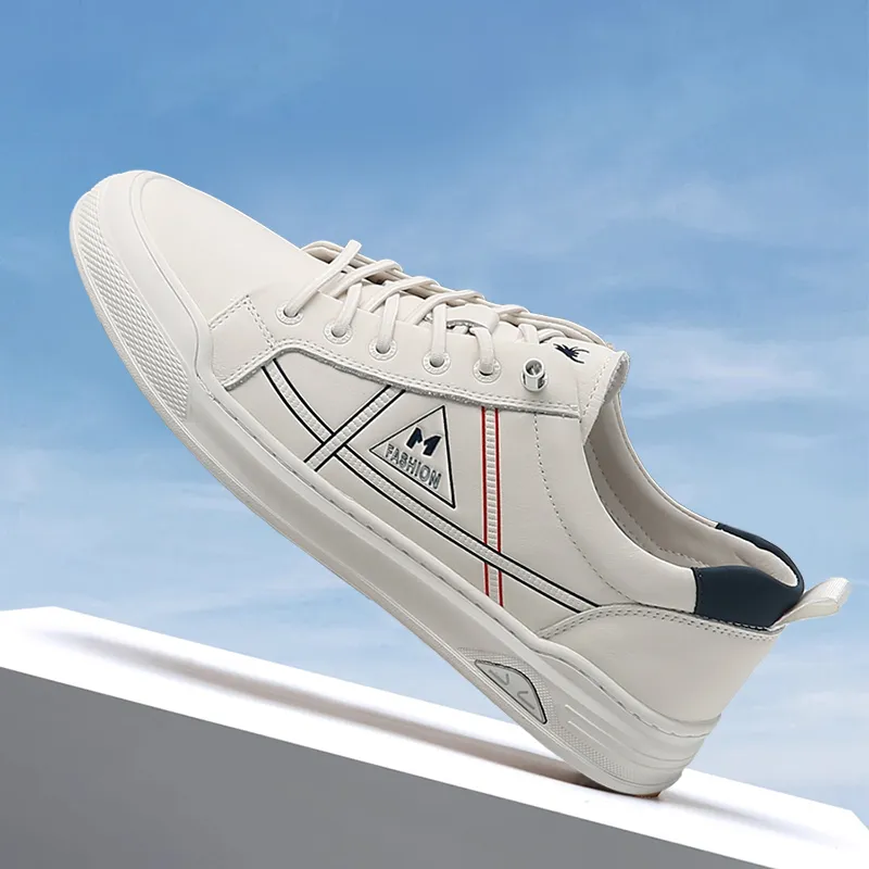 Spider King Low Top Skateboard Shoes Men's White-1