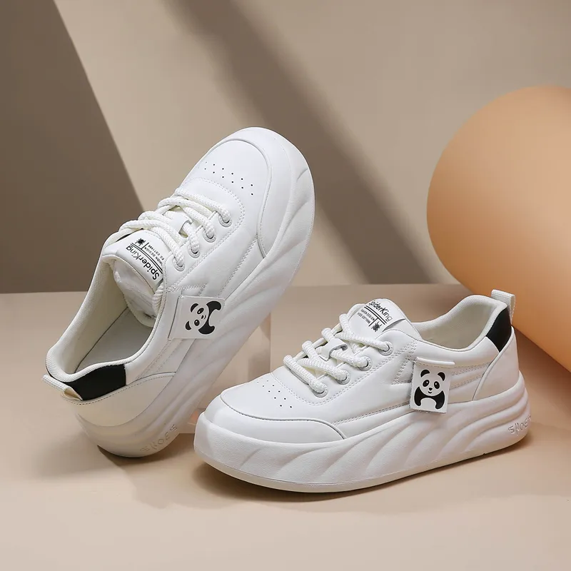 Spider King Casual Shoes Women's Beige Black-3