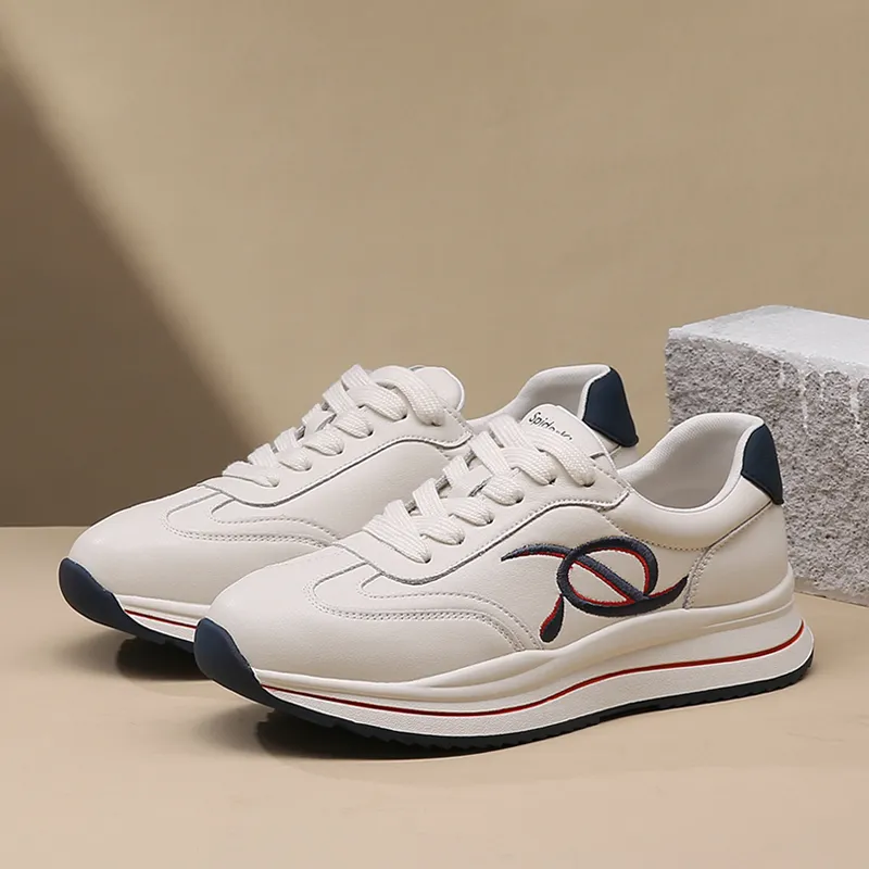 Spider King Wear Resistant Low Top Casual Shoes Women's White Blue-2