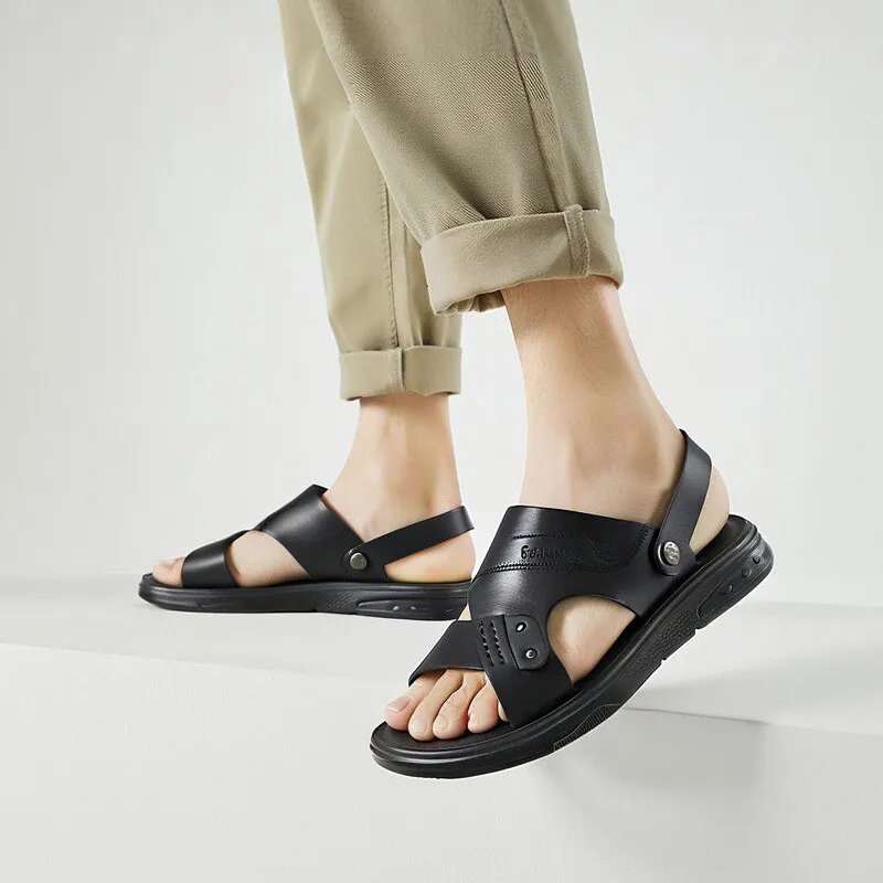Spider King Beach Sandals Men's Black-4