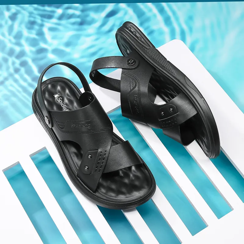 Spider King Beach Sandals Men's Black-3