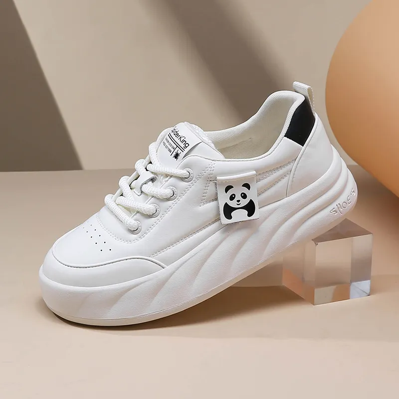Spider King Casual Shoes Women's Beige Black-1